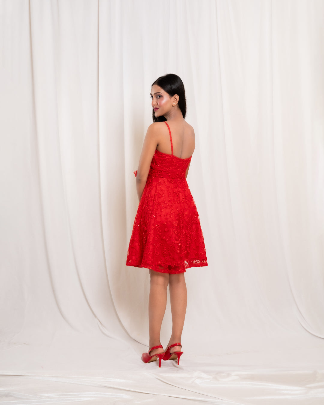 Red Floral Frock
