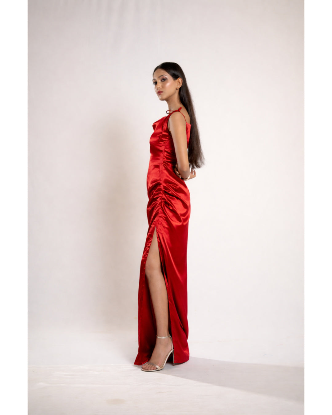 Red Satin Dress