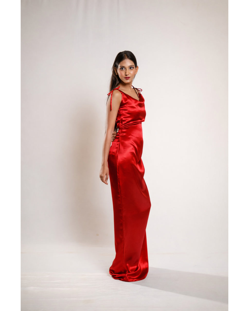 Red Satin Dress