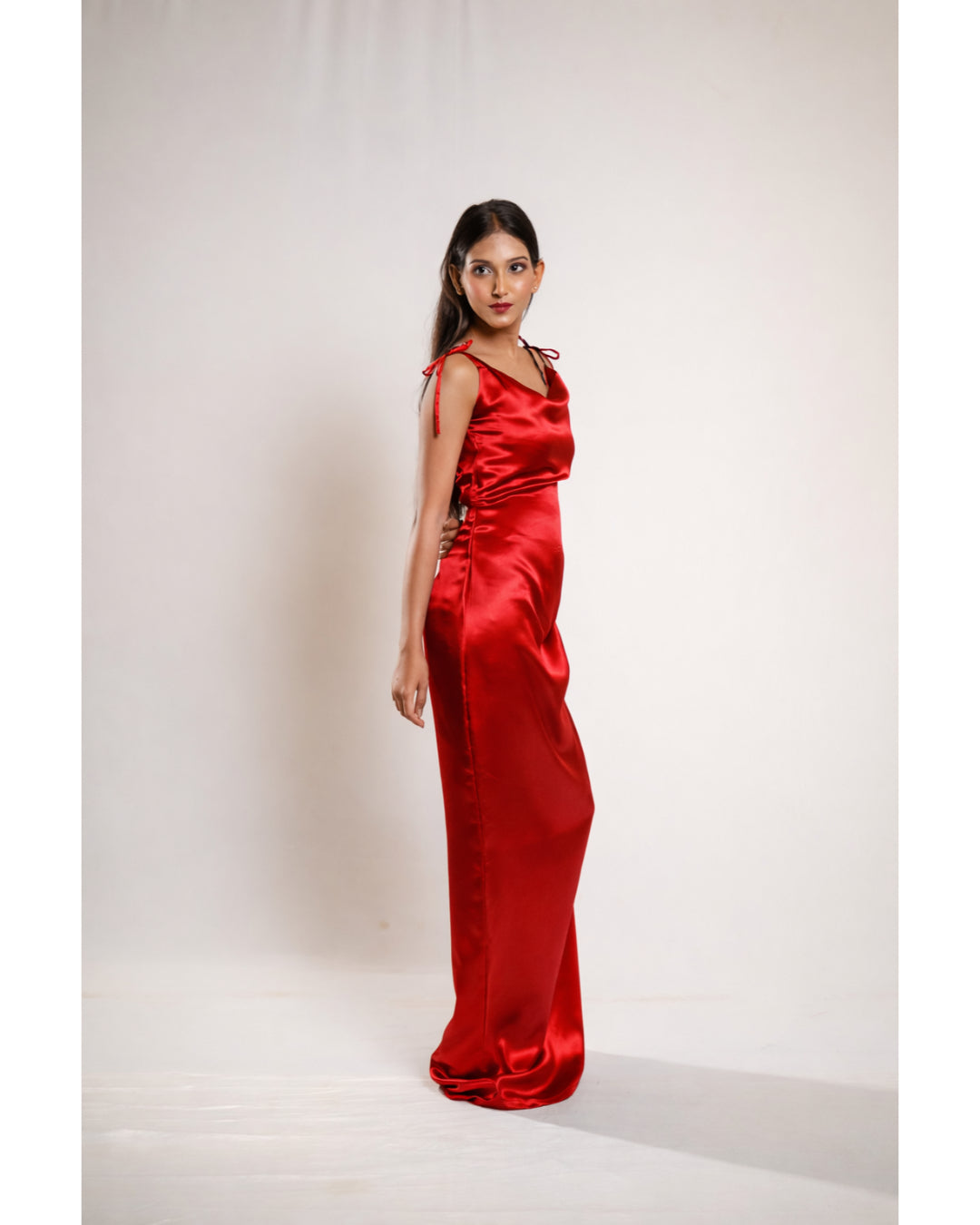 Red Satin Dress