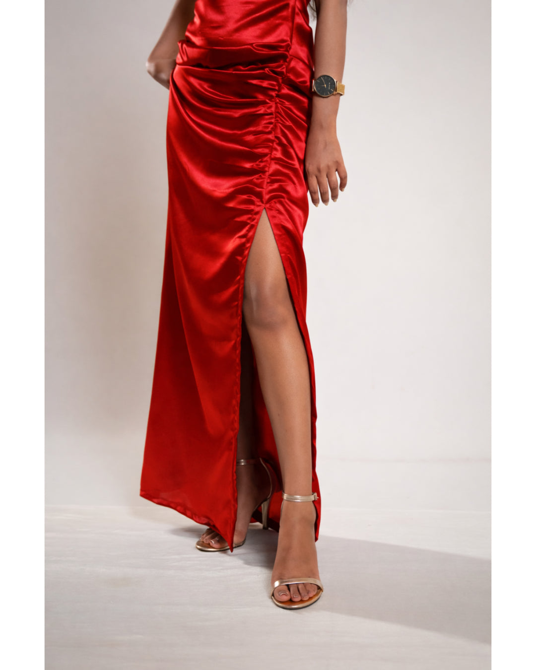 Red Satin Dress