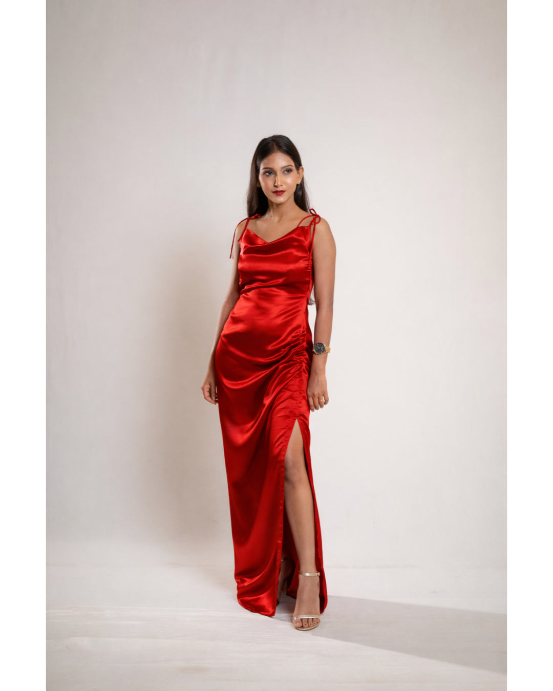 Red Satin Dress