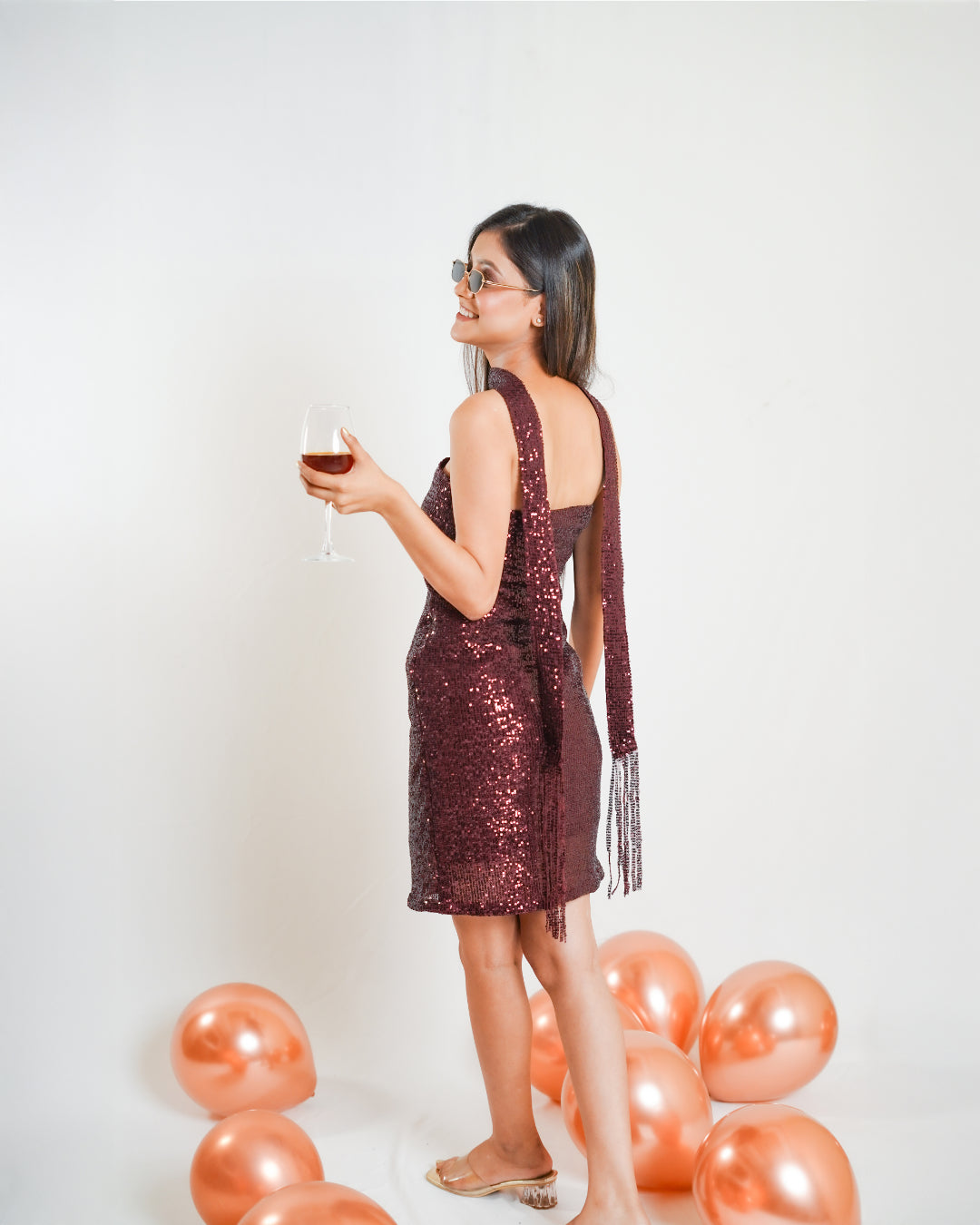 Burgundy Sequin Dress
