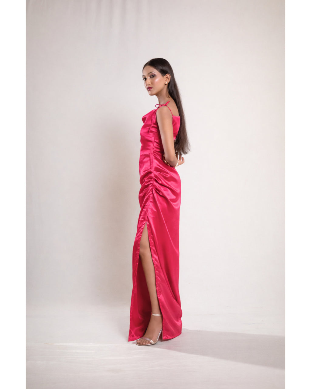 Pink Satin Dress