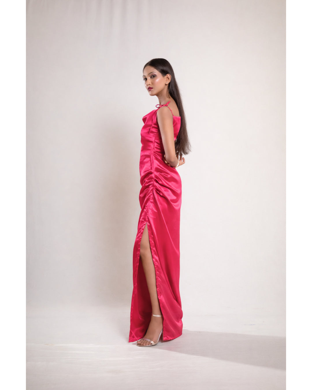 Pink Satin Dress