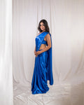Royal Blue Satin Saree