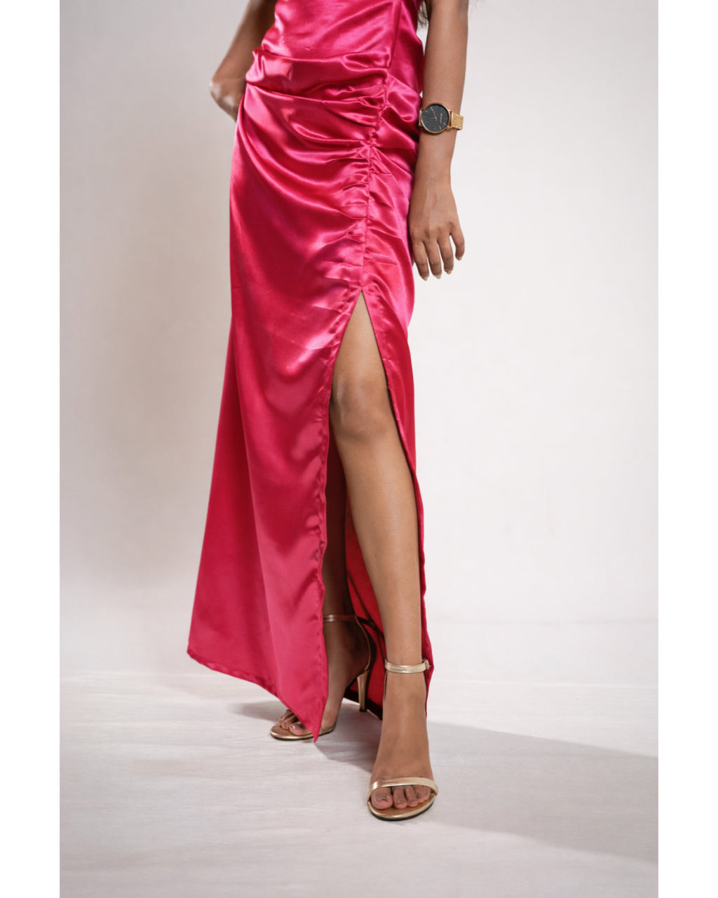 Pink Satin Dress