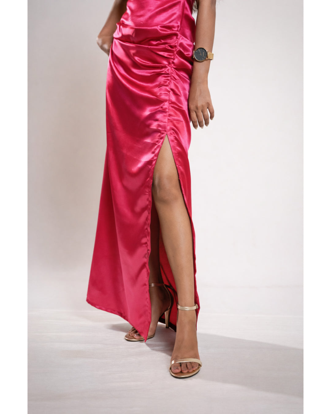 Pink Satin Dress