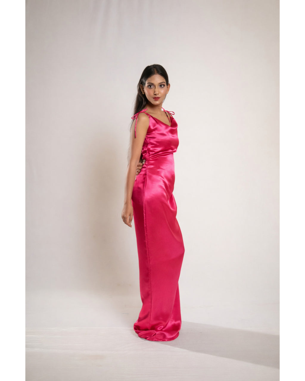 Pink Satin Dress
