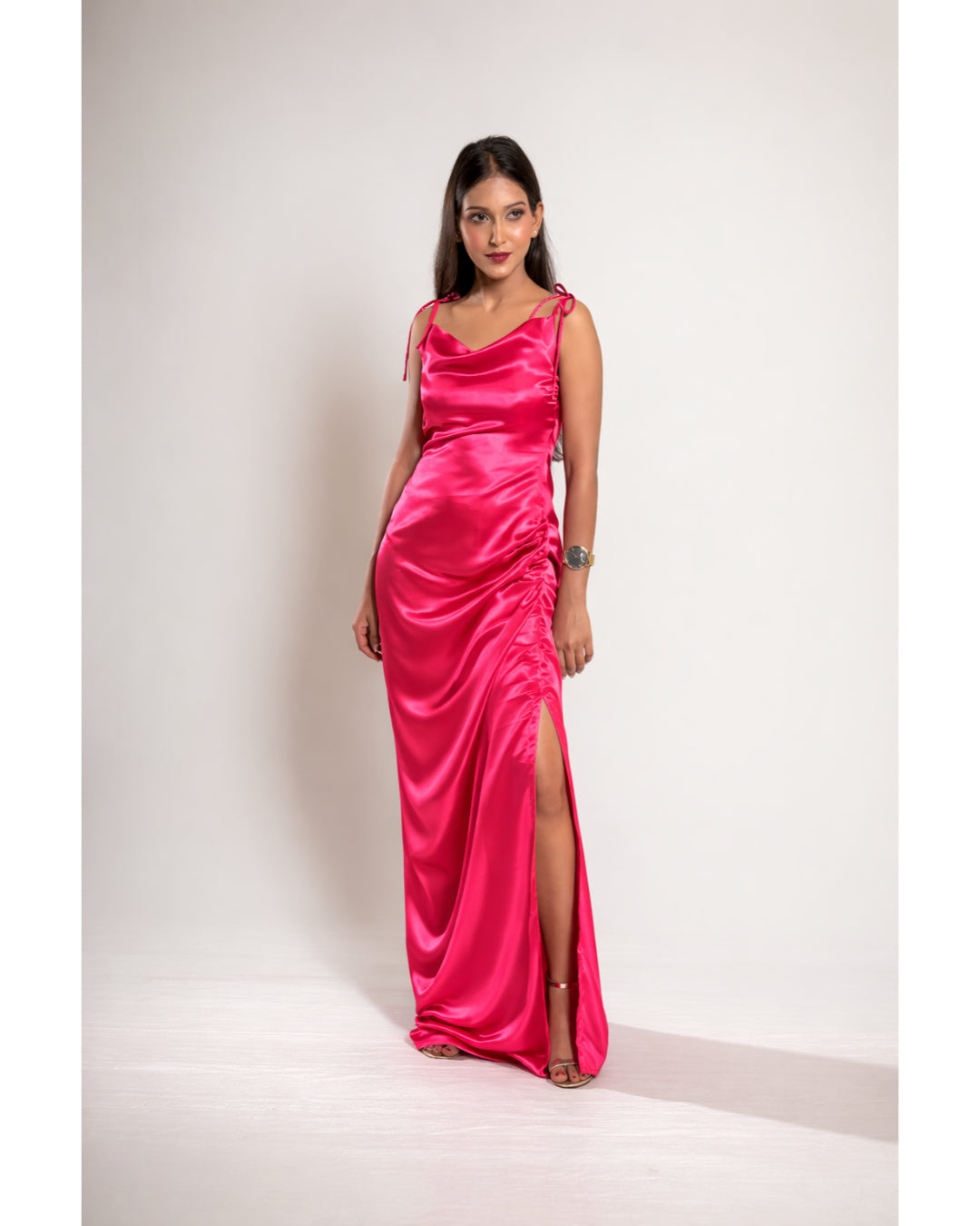 Pink Satin Dress