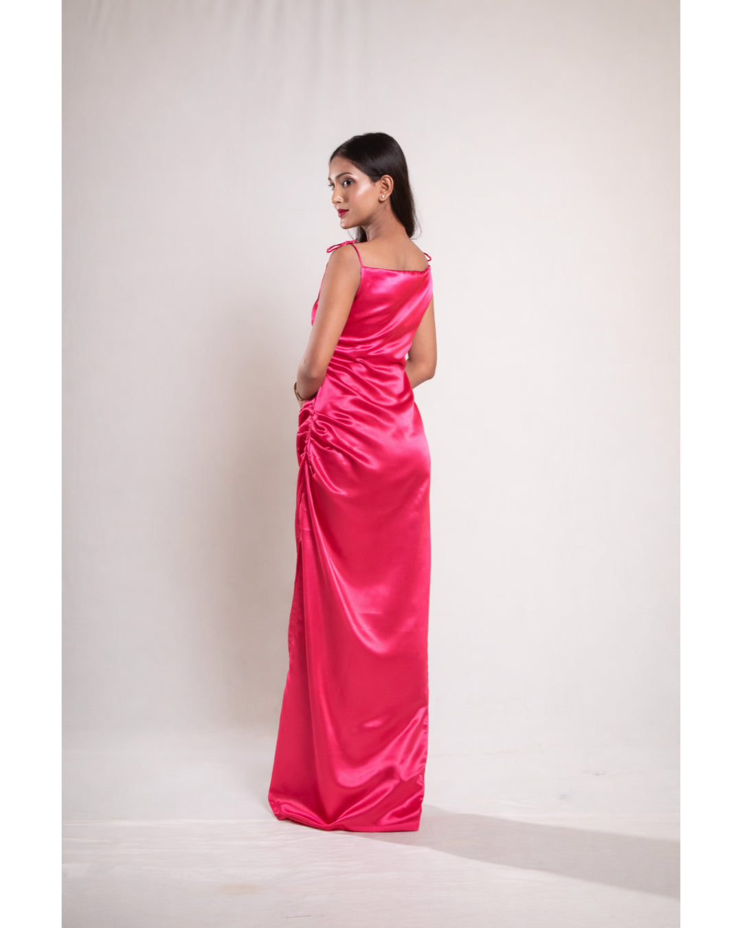 Pink Satin Dress