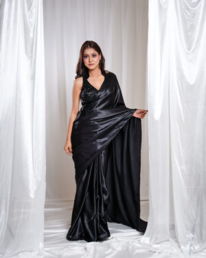 Moonlit Muse Black Saree