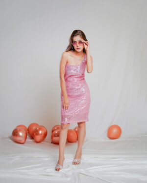 baby Pink Sequin Dress